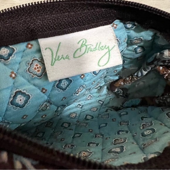 Vintage VERA BRADLEY Java Blue 2006 Medium Zip Cosmetic Case Purple Paisley Y2K - Picture 10 of 11